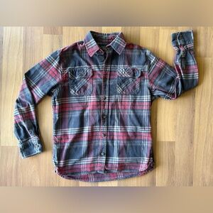 Jachs Heritage Flannel men’s red plaid button down shirt medium
